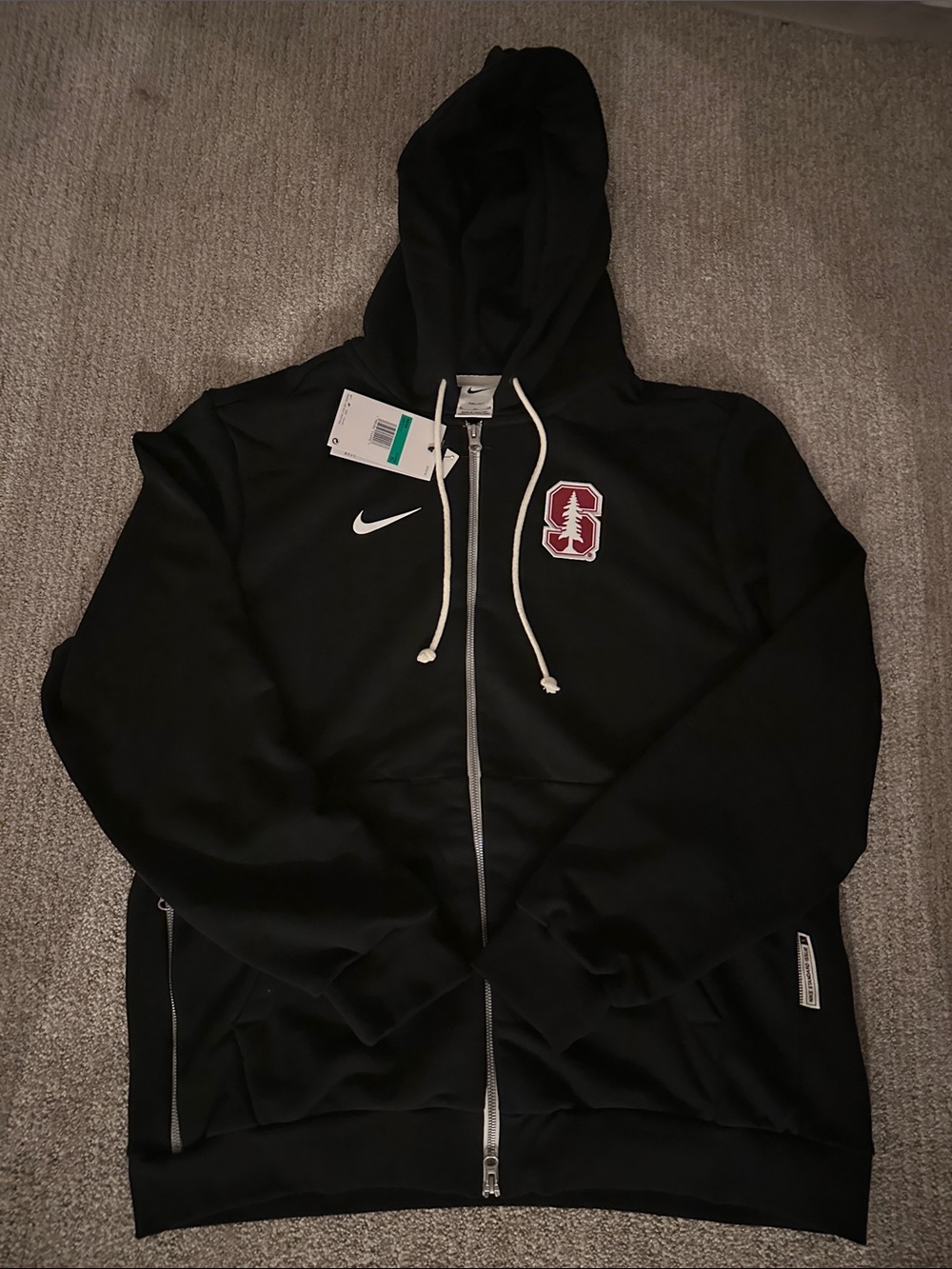 Official Nike x Stanford Cardinal Black Full-Zip Hoodie